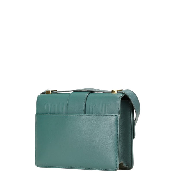 ディオール 30 モンテーニュ 斜め掛け ショルダーバッグ グリーン カーフ レザー レディース Dior 【中古】