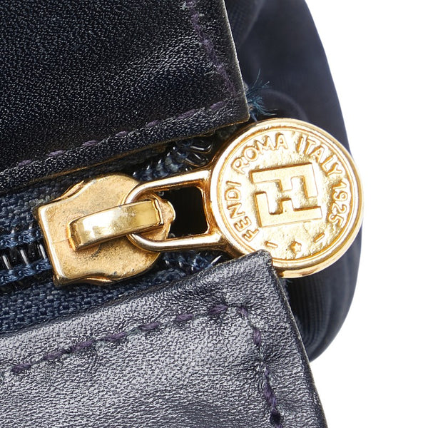 フェンディ ポーチ 小物入れ 30693 ブラック ナイロン レザー レディース FENDI 【中古】