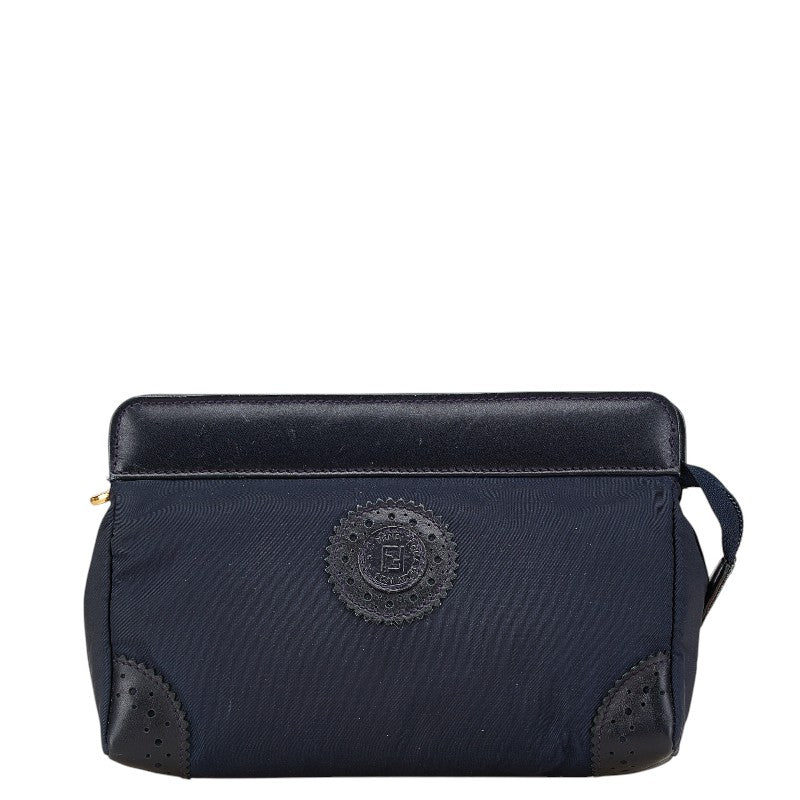 フェンディ ポーチ 小物入れ 30693 ブラック ナイロン レザー レディース FENDI 【中古】