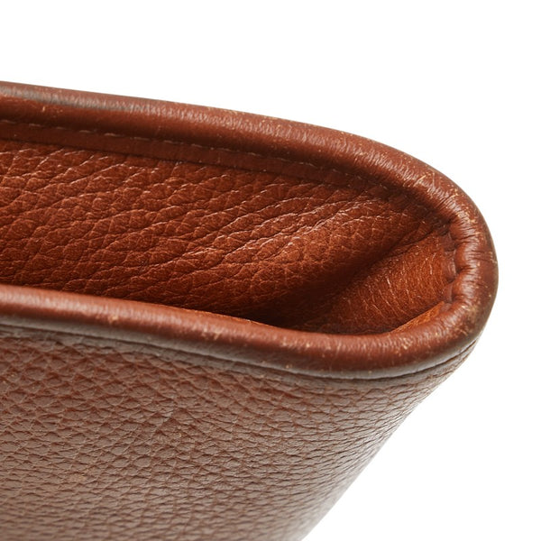 バーバリー ノバチェック シャドーホース クラッチバッグ ブラウン レザー レディース BURBERRY 【中古】