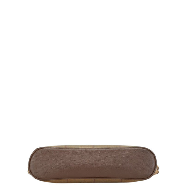 バーバリー チェック ポーチ 小物入れ ブラウン マルチカラー キャンバス レザー レディース BURBERRY 【中古】