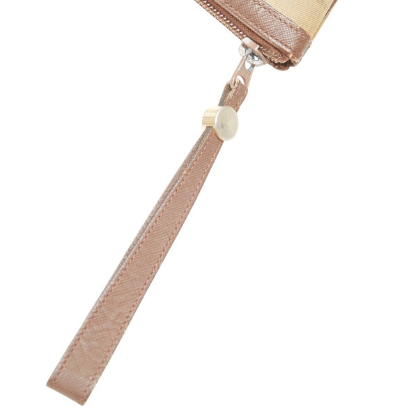 バーバリー チェック ポーチ 小物入れ ブラウン マルチカラー キャンバス レザー レディース BURBERRY 【中古】