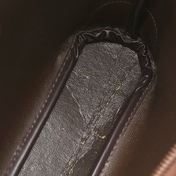 バーバリー チェック ポーチ 小物入れ ブラウン マルチカラー キャンバス レザー レディース BURBERRY 【中古】