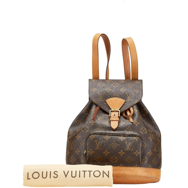 ルイ ヴィトン モノグラム モンスリPM リュック バックパック M51137 ブラウン PVC レザー レディース LOUIS VUITTON 【中古】