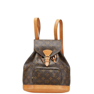 ルイ ヴィトン モノグラム モンスリPM リュック バックパック M51137 ブラウン PVC レザー レディース LOUIS VUITTON 【中古】