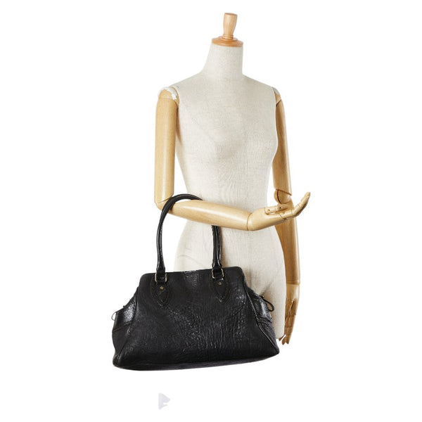 フェンディ エトニコ ハンドバッグ ブラック レザー レディース FENDI 【中古】