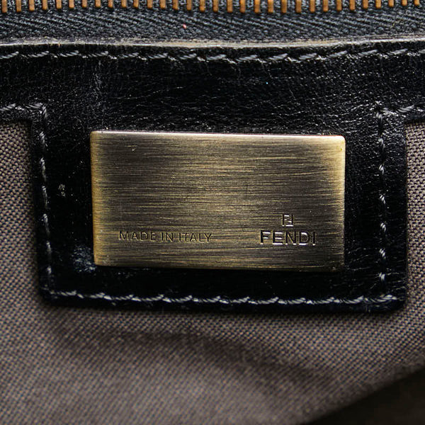フェンディ エトニコ ハンドバッグ ブラック レザー レディース FENDI 【中古】