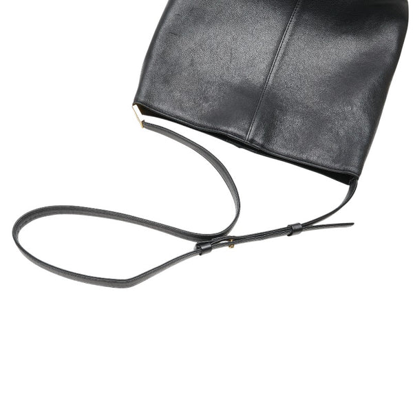 バーバリー ノバチェック ショルダーバッグ ブラック レザー レディース BURBERRY 【中古】
