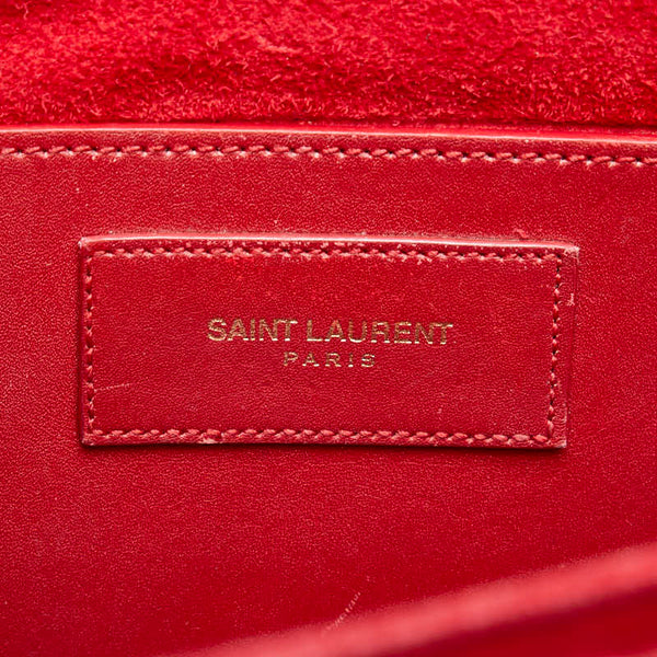 サンローラン 斜め掛け ショルダーバッグ 318025 レッド レザー レディース SAINT LAURENT 【中古】