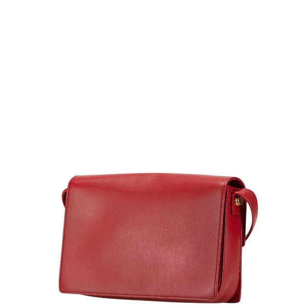 サンローラン 斜め掛け ショルダーバッグ 318025 レッド レザー レディース SAINT LAURENT 【中古】