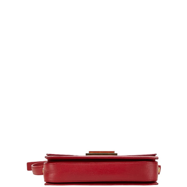 サンローラン 斜め掛け ショルダーバッグ 318025 レッド レザー レディース SAINT LAURENT 【中古】