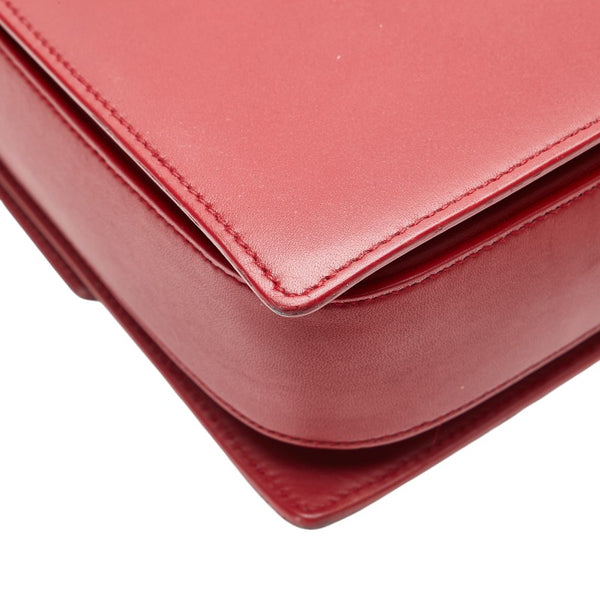 サンローラン 斜め掛け ショルダーバッグ 318025 レッド レザー レディース SAINT LAURENT 【中古】