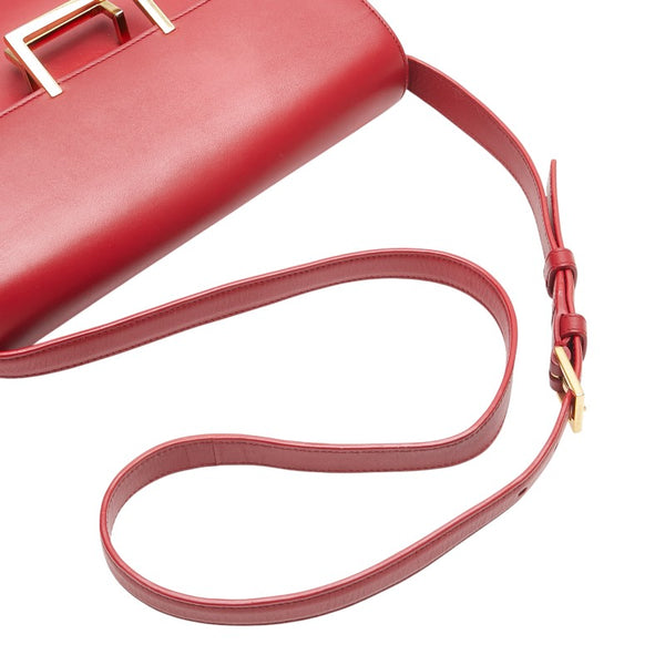 サンローラン 斜め掛け ショルダーバッグ 318025 レッド レザー レディース SAINT LAURENT 【中古】
