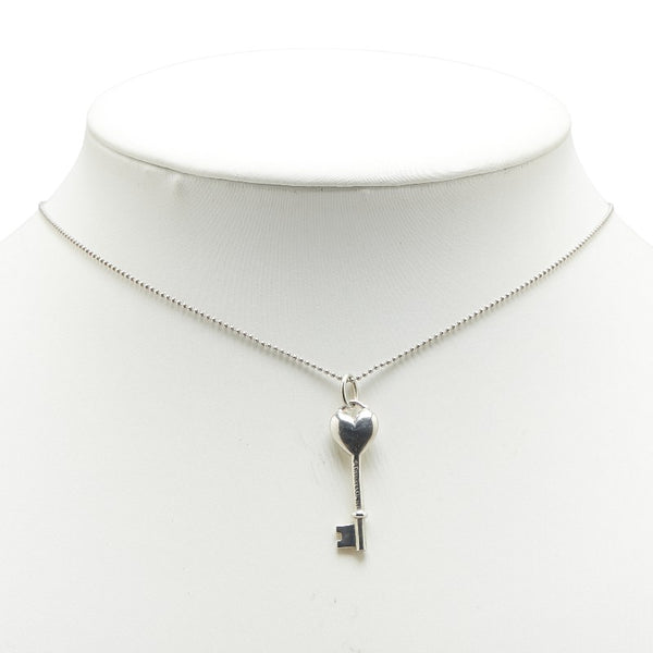 ティファニー ハートキー 1Pダイヤ ネックレス SV925 シルバー レディース TIFFANY&Co. 【中古】