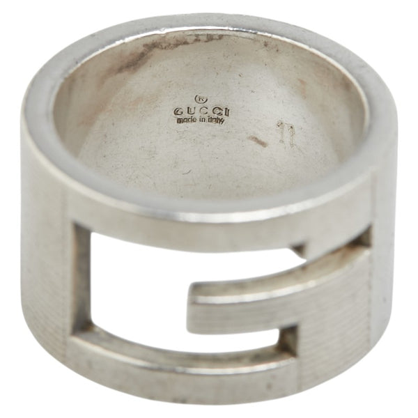 グッチ ブランデッドG リング 指輪 #11 SV925 シルバー レディース GUCCI 【中古】