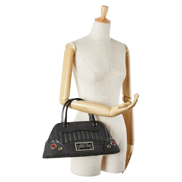 ディオール モンテーニュ トレーラー クリス1947 ハンドバッグ ブラック レザー デニム レディース Dior 【中古】