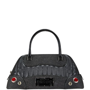 ディオール モンテーニュ トレーラー クリス1947 ハンドバッグ ブラック レザー デニム レディース Dior 【中古】