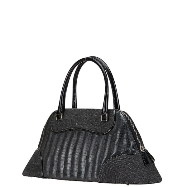 ディオール モンテーニュ トレーラー クリス1947 ハンドバッグ ブラック レザー デニム レディース Dior 【中古】
