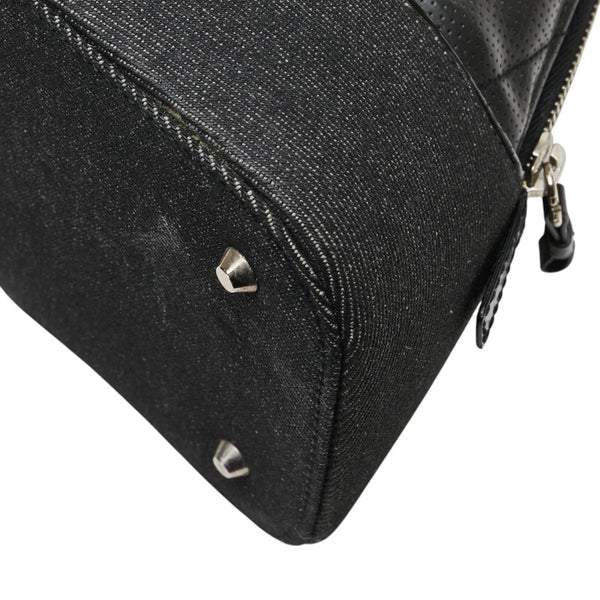 ディオール モンテーニュ トレーラー クリス1947 ハンドバッグ ブラック レザー デニム レディース Dior 【中古】