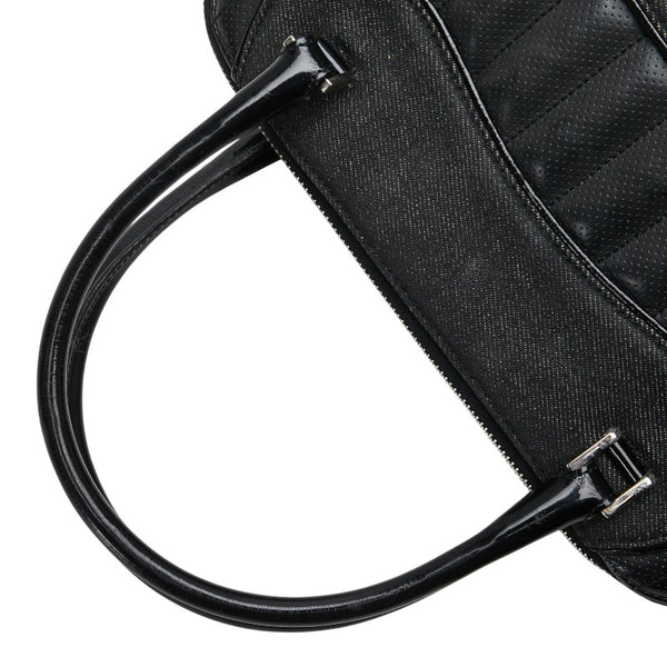 ディオール モンテーニュ トレーラー クリス1947 ハンドバッグ ブラック レザー デニム レディース Dior 【中古】