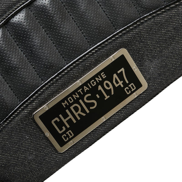 ディオール モンテーニュ トレーラー クリス1947 ハンドバッグ ブラック レザー デニム レディース Dior 【中古】