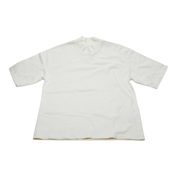 ボッテガヴェネタ モックネック ロゴ刺繍 Tシャツ サイズ:S オフホワイト コットン メンズ BOTTEGAVENETA 【中古】