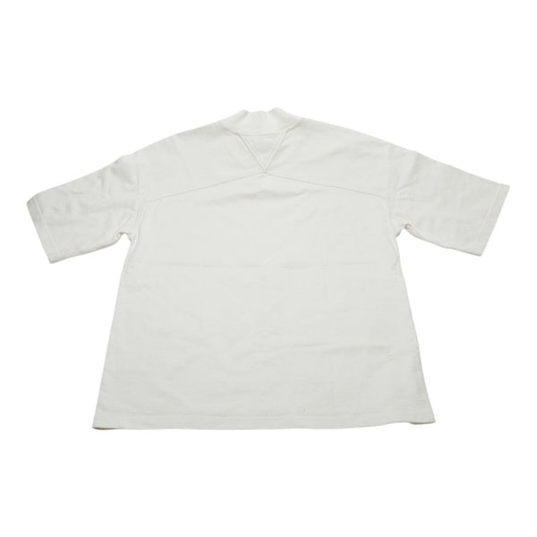 ボッテガヴェネタ モックネック ロゴ刺繍 Tシャツ サイズ:S オフホワイト コットン メンズ BOTTEGAVENETA 【中古】