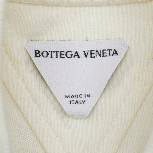 ボッテガヴェネタ モックネック ロゴ刺繍 Tシャツ サイズ:S オフホワイト コットン メンズ BOTTEGAVENETA 【中古】