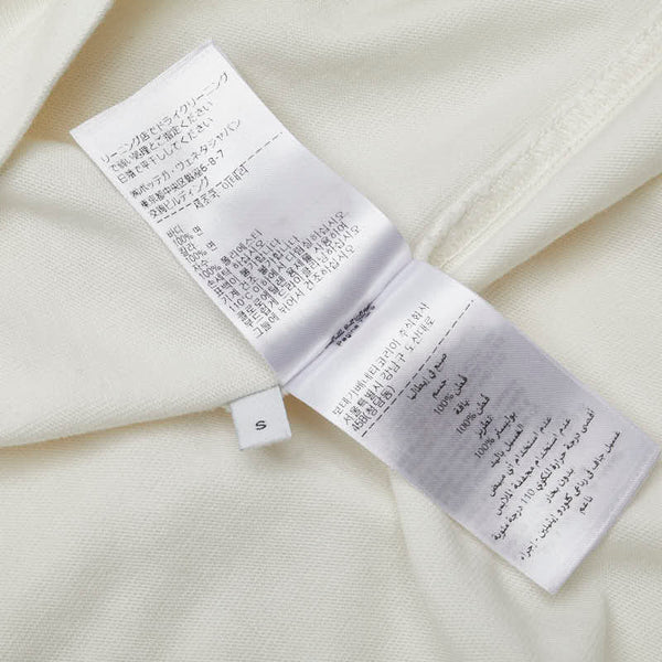 ボッテガヴェネタ モックネック ロゴ刺繍 Tシャツ サイズ:S オフホワイト コットン メンズ BOTTEGAVENETA 【中古】