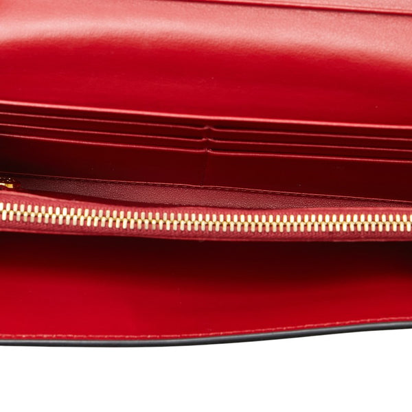 プラダ 長財布 1MH132 ブラック レザー レディース PRADA 【中古】