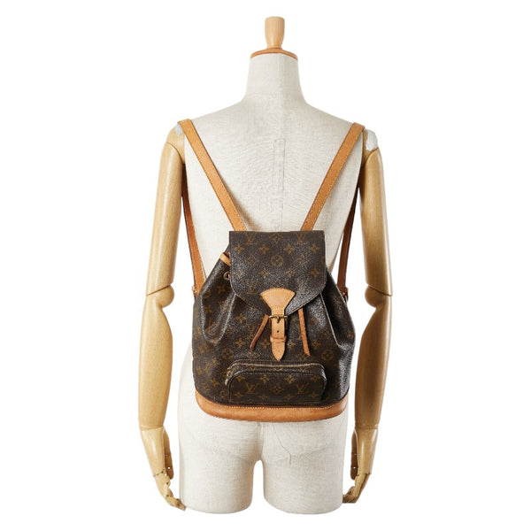 ルイ ヴィトン モノグラム モンスリMM リュック バックパック M51136 ブラウン PVC レザー レディース LOUIS VUITTON 【中古】