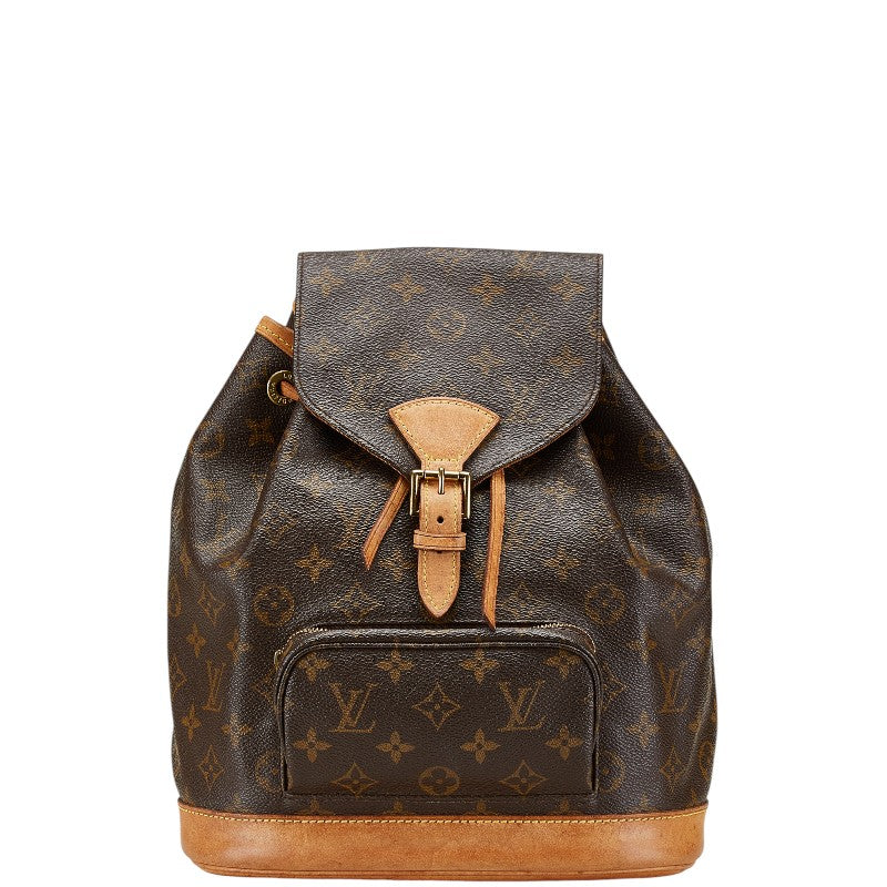 ルイ ヴィトン モノグラム モンスリMM リュック バックパック M51136 ブラウン PVC レザー レディース LOUIS VUITTON 【中古】