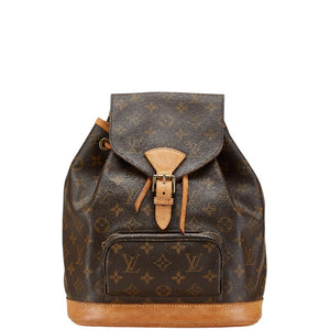 ルイ ヴィトン モノグラム モンスリMM リュック バックパック M51136 ブラウン PVC レザー レディース LOUIS VUITTON 【中古】