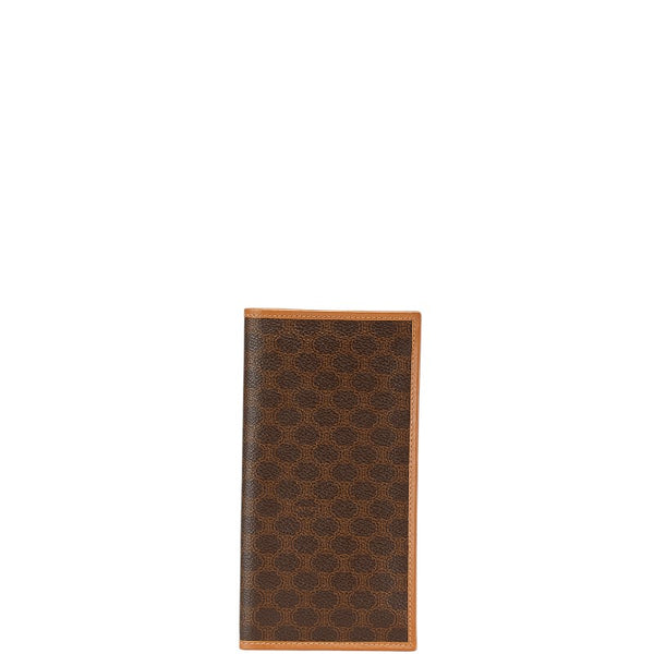 セリーヌ マカダム 長財布 ブラウン PVC レザー レディース CELINE 【中古】