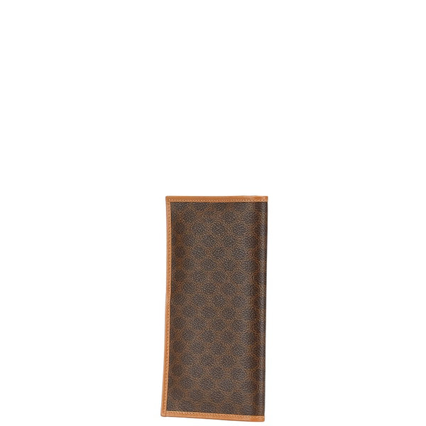 セリーヌ マカダム 長財布 ブラウン PVC レザー レディース CELINE 【中古】
