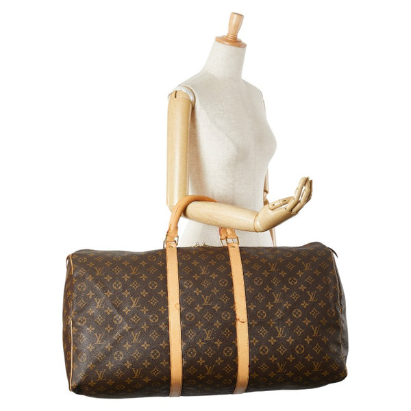 ルイ ヴィトン モノグラム キーポル60 ボストンバッグ トラベルバッグ M41422 ブラウン PVC レザー レディース LOUIS VUITTON 【中古】