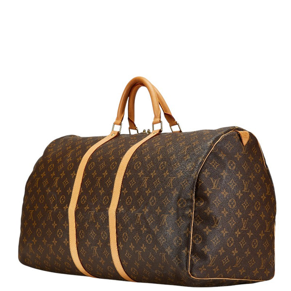 ルイ ヴィトン モノグラム キーポル60 ボストンバッグ トラベルバッグ M41422 ブラウン PVC レザー レディース LOUIS VUITTON 【中古】