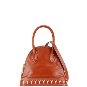 サンローラン Yカット ロゴ ハンドバッグ ショルダーバッグ 2WAY ブラウン レザー レディース SAINT LAURENT 【中古】