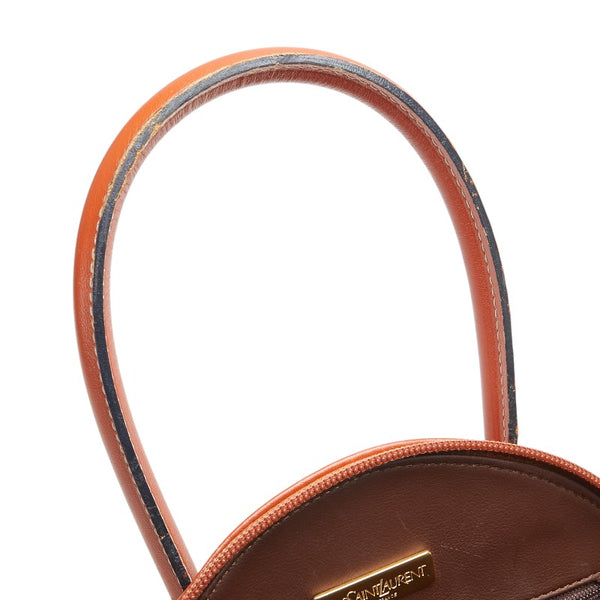 サンローラン Yカット ロゴ ハンドバッグ ショルダーバッグ 2WAY ブラウン レザー レディース SAINT LAURENT 【中古】