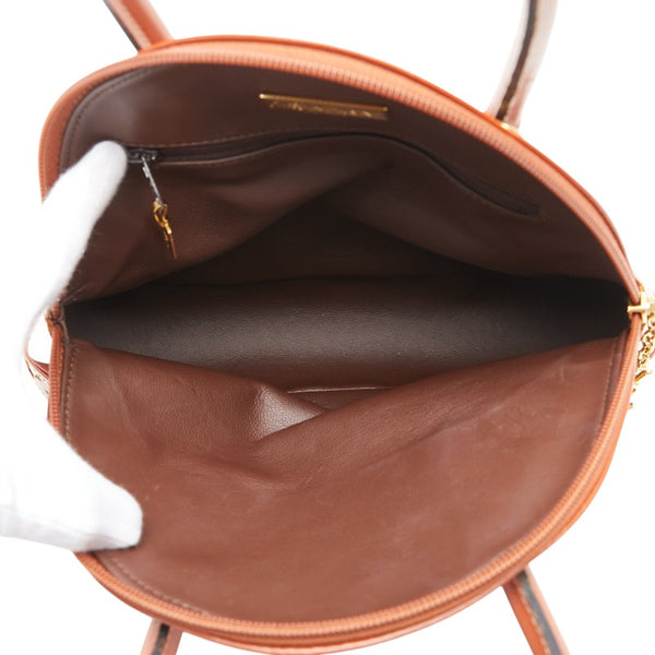 サンローラン Yカット ロゴ ハンドバッグ ショルダーバッグ 2WAY ブラウン レザー レディース SAINT LAURENT 【中古】