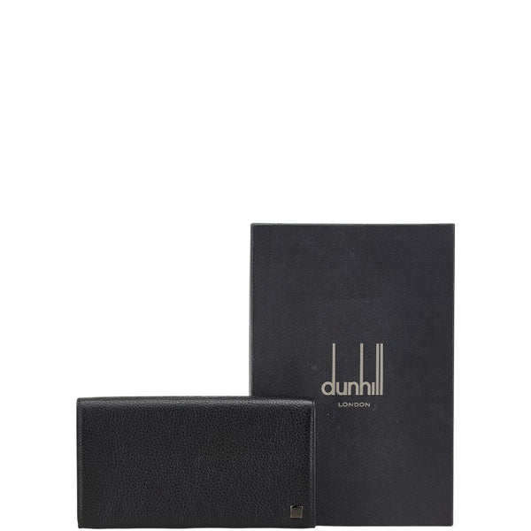 ダンヒル ロゴ 長財布 ブラック レザー レディース Dunhill 【中古】