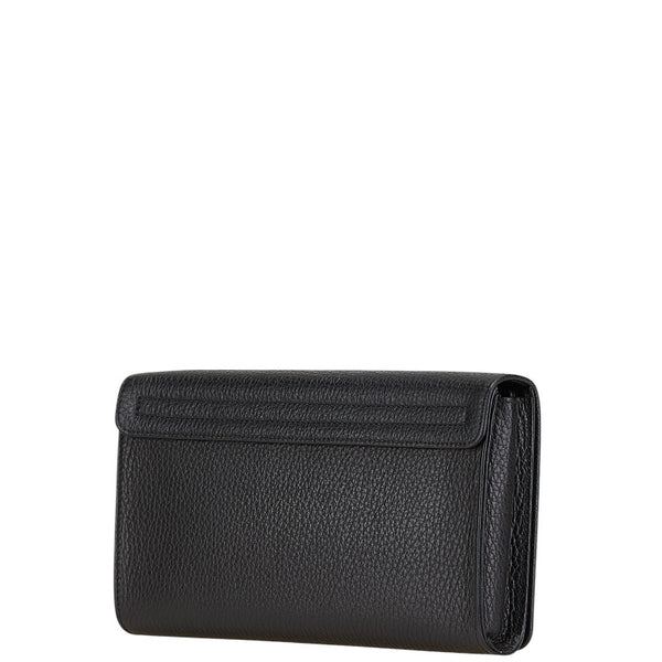 ダンヒル ロゴ 長財布 ブラック レザー レディース Dunhill 【中古】
