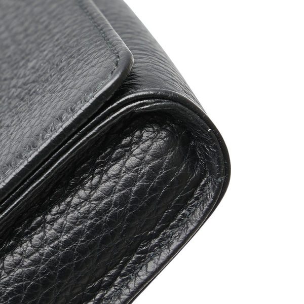 ダンヒル ロゴ 長財布 ブラック レザー レディース Dunhill 【中古】