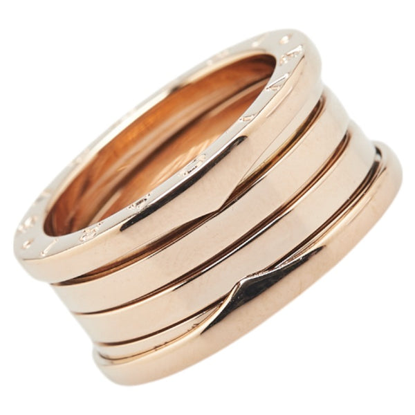 ブルガリ K18PG ピンクゴールド ビーゼロワン 3バンド リング 指輪 #54 レディース BVLGARI 13号 【中古】