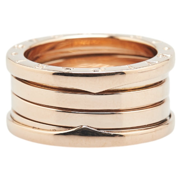 ブルガリ K18PG ピンクゴールド ビーゼロワン 3バンド リング 指輪 #54 レディース BVLGARI 13号 【中古】