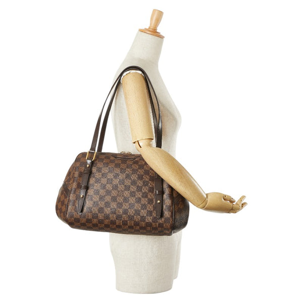 ルイ ヴィトン ダミエ リヴィントンGM ハンドバッグ ショルダーバッグ N41158 ブラウン PVC レザー レディース LOUIS VUITTON 【中古】
