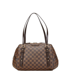 ルイ ヴィトン ダミエ リヴィントンGM ハンドバッグ ショルダーバッグ N41158 ブラウン PVC レザー レディース LOUIS VUITTON 【中古】