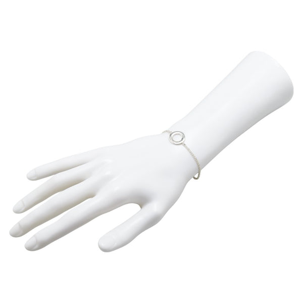 ティファニー サークル ブレスレット ダブルチェーン SV925 シルバー レディース TIFFANY&Co. 【中古】