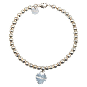 ティファニー リターン トゥ ティファニー ハート タグ ビーズ ブレスレット SV925 シルバー レディース TIFFANY&Co. 【中古】