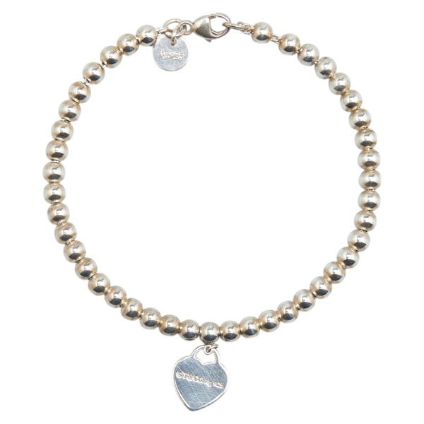 ティファニー リターン トゥ ティファニー ハート タグ ビーズ ブレスレット SV925 シルバー レディース TIFFANY&Co. 【中古】